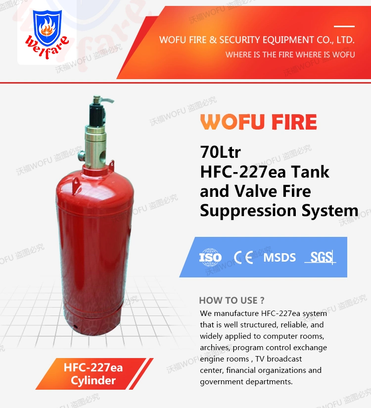 70LTR Hfc227ea Fire Suppression System